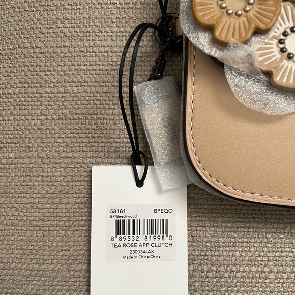 Coach 1941 wristlet clutch tea roses in colour Beechwood - Picture 5 of 16